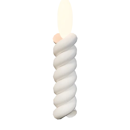 A braided havdalah candle with one flame